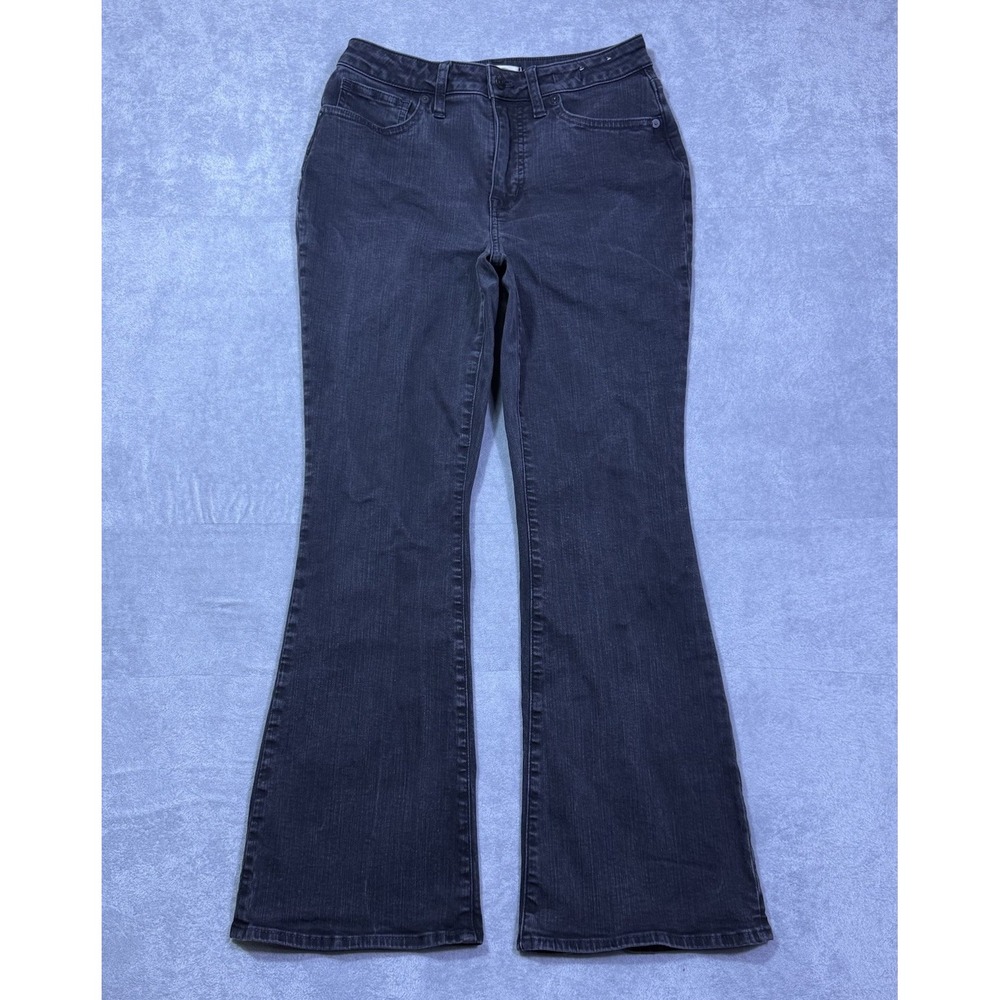 Madewell Jeans Womens 28P (28x26) Curvy Skinny Flare Black Midrise Hippie Boho